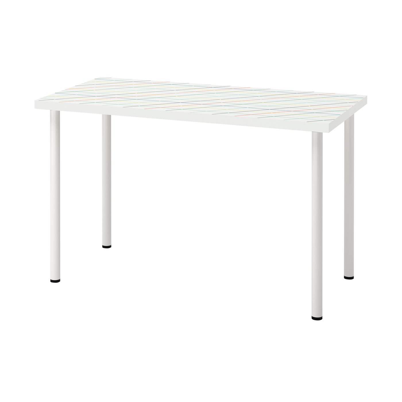 IKEA LAGKAPTEN / ADILS skrivbord, galler flerfärgad/vit, 120x60 cm