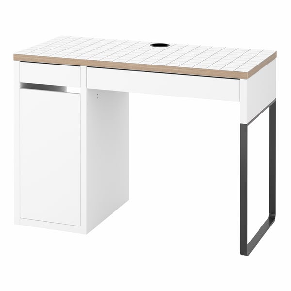 A white/anthracite MICKE desk