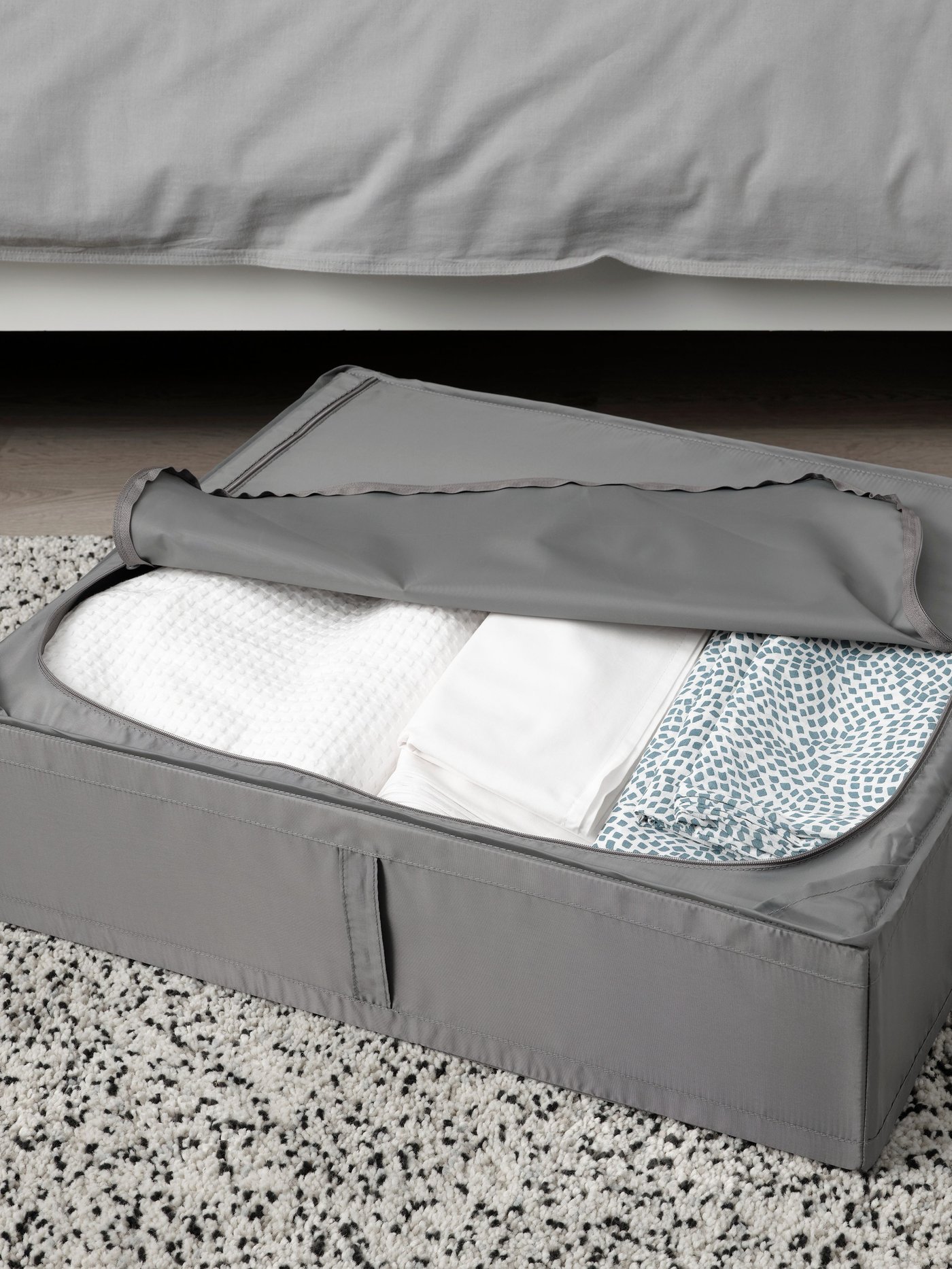 A dark grey SKUBB storage case
