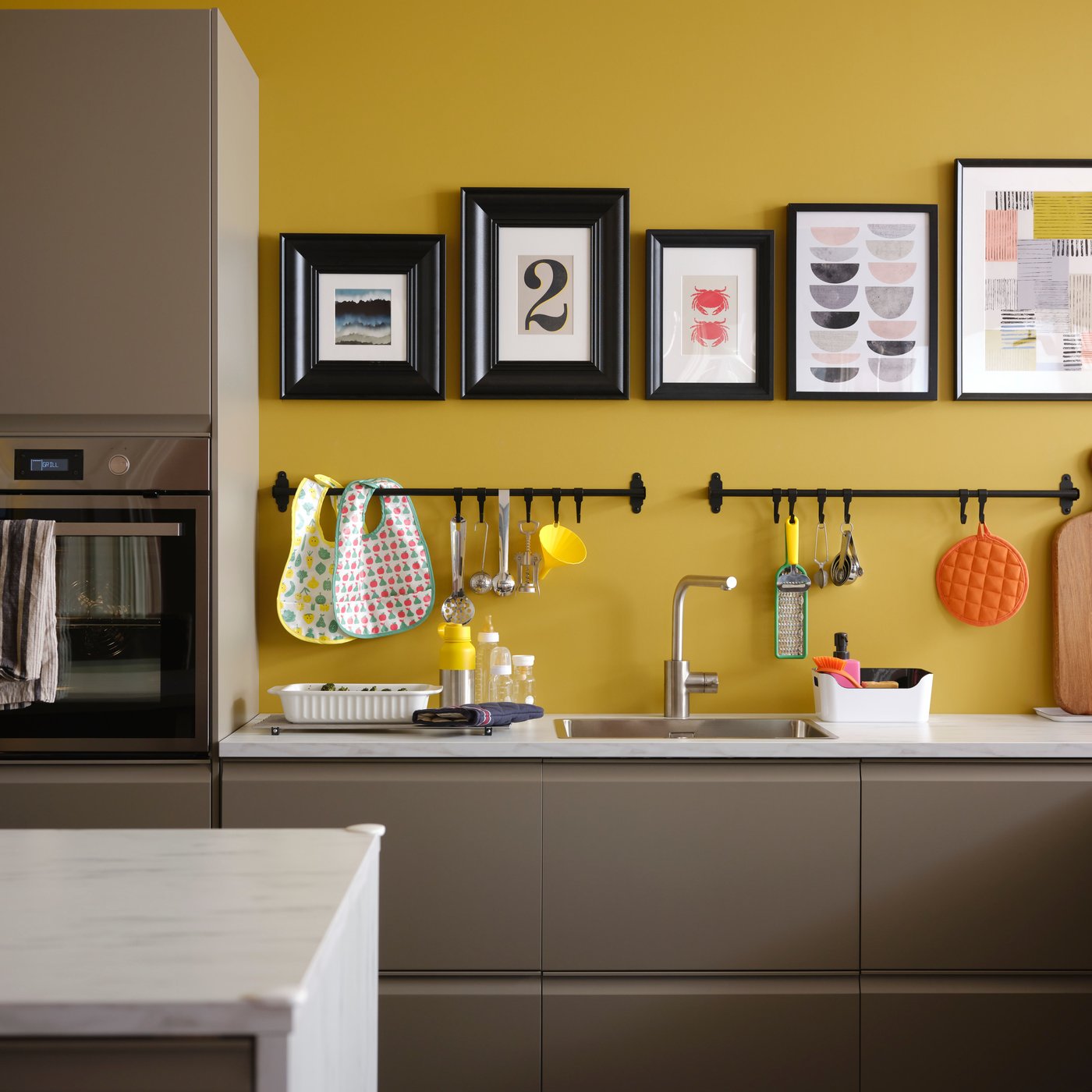 A matt dark beige UPPLÖV drawer front