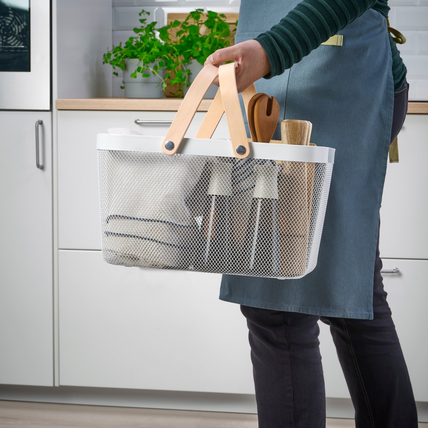 A white RISATORP basket