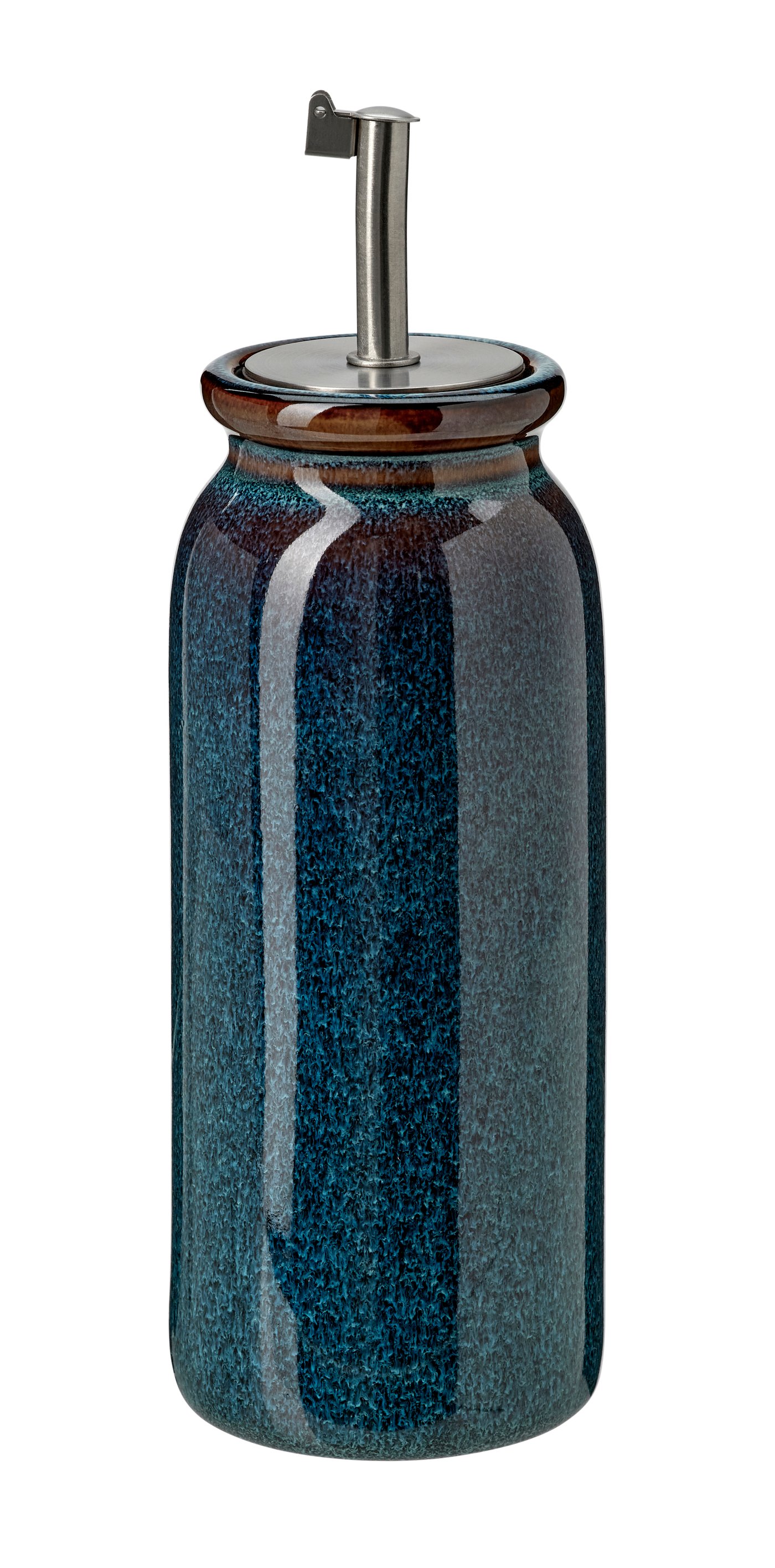 IKEA BRUGDHAJ olje-/vinägerflaska, blå, 19 cm