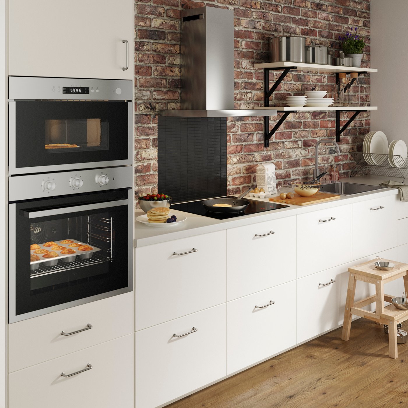 En IKEA 300 MATÄLSKARE varmluftsugn i rostfritt stål