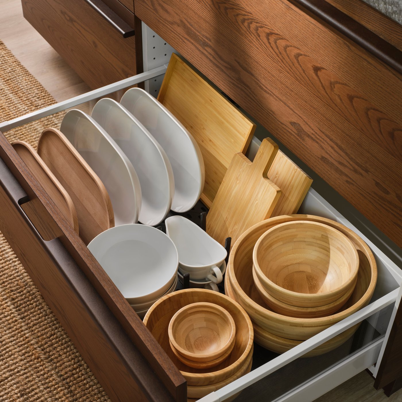 A bamboo BLANDA MATT serving bowl