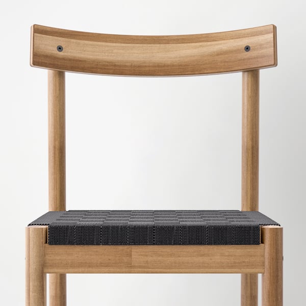 An acacia NACKANÄS chair