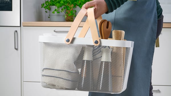 A white RISATORP basket