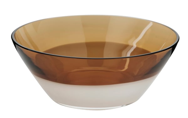 A brown/glass OMMJÄNGE bowl in the NA