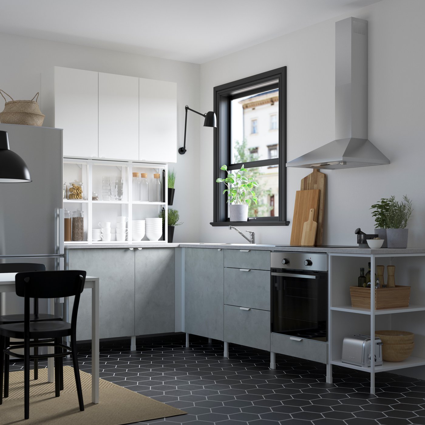 An in/outdoor light grey BOYSENBÄR plant pot