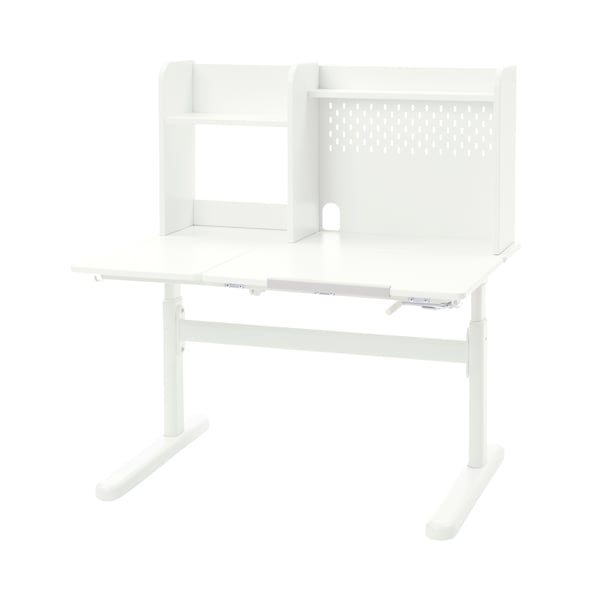 A white/tiltable BERGLÄRKA desk