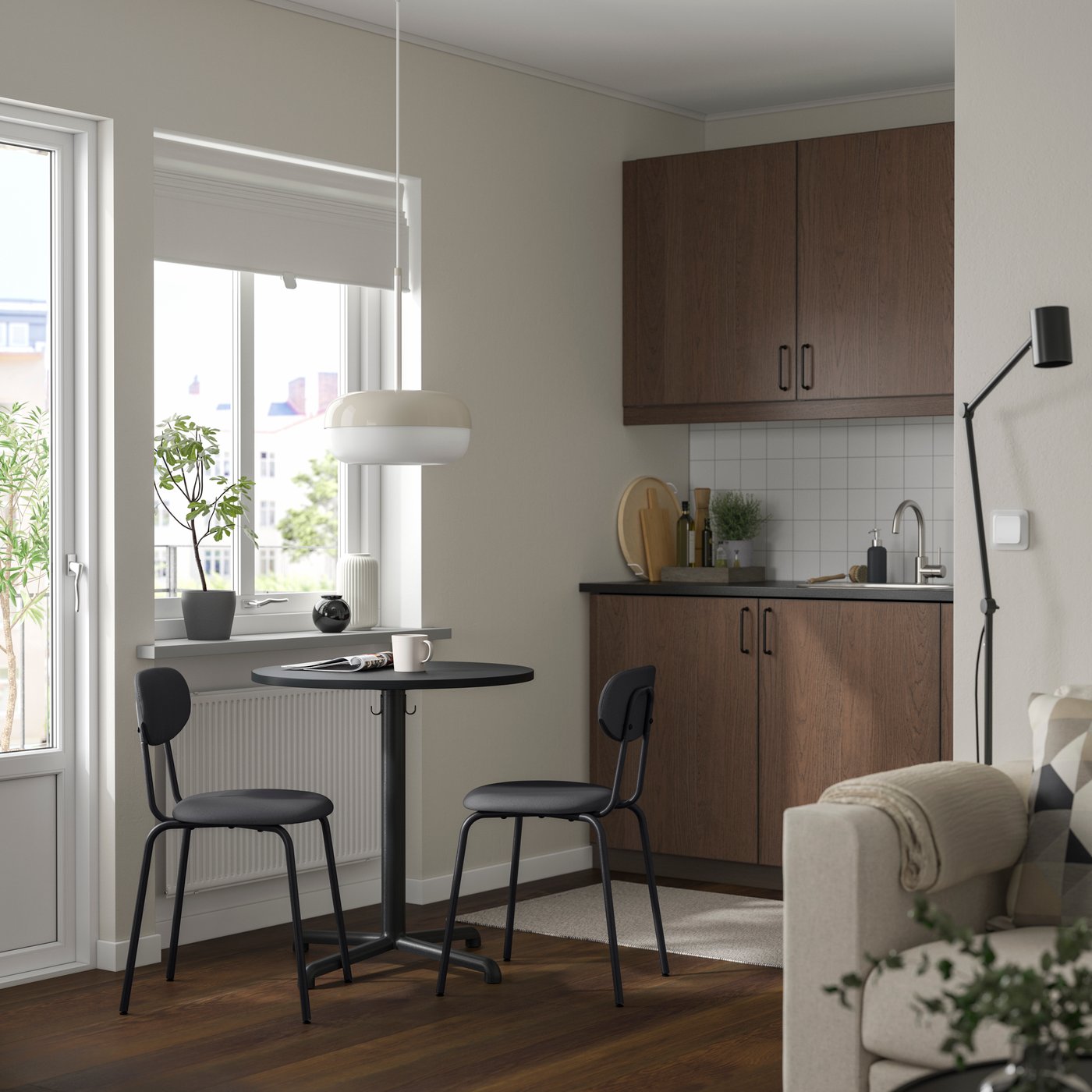 IKEA STENSELE bord, antracit/antracit, 70 cm
