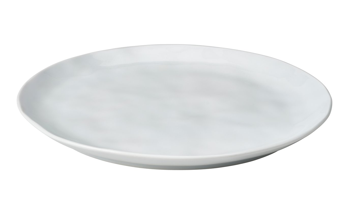IKEA FORELLTETRA tallrik, vit, 29x25 cm
