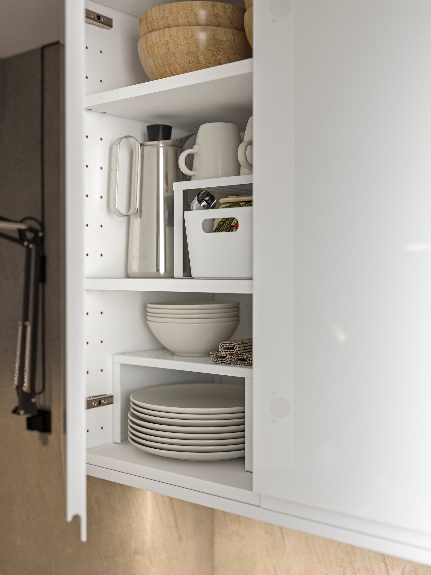 A glossy beige FÄRGKLAR mug