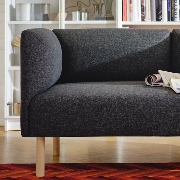 A Gunnared/dark grey wood LILLEHEM 2-seat modular sofa