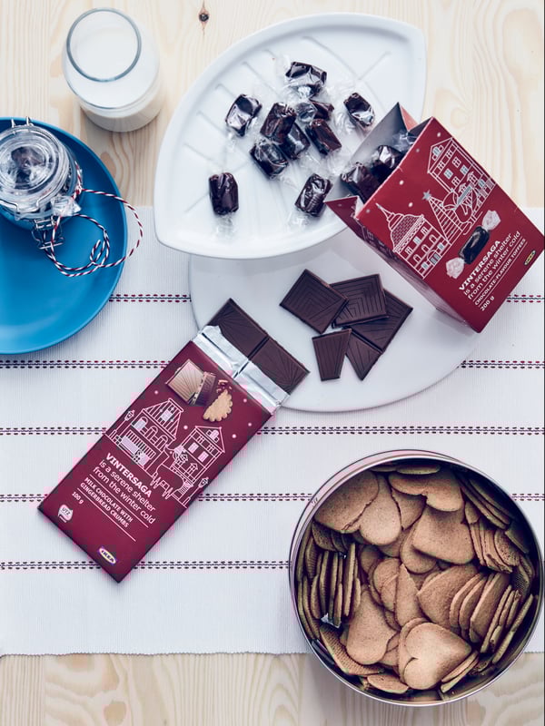 A VINTERSAGA chocolate-flavoured toffees in the dining room