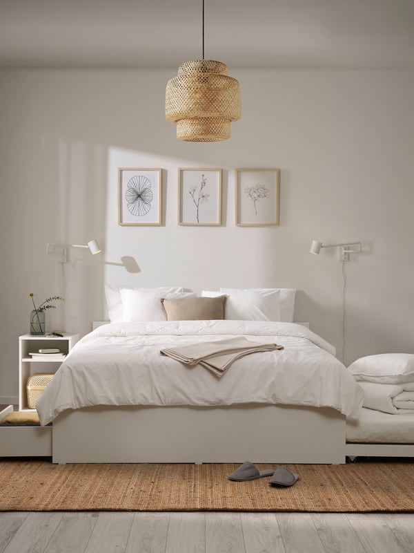 A natural LOHALS rug, flatwoven