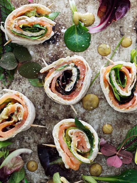 Fladenbrotrollen mit Lachs