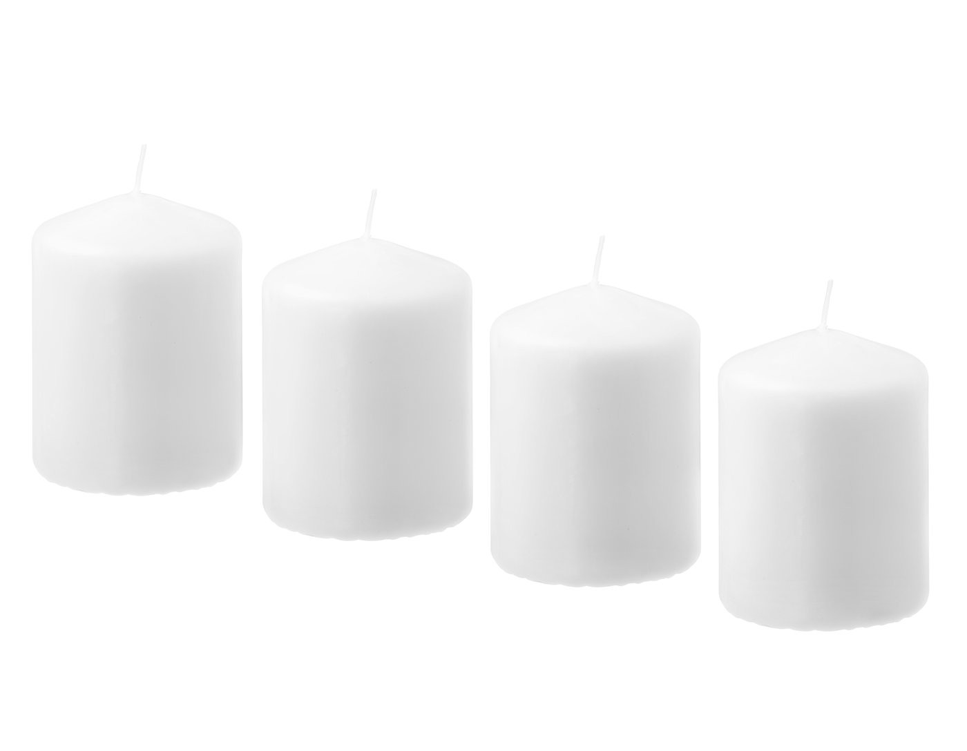 IKEA HEMSJÖ blockljus utan doft, vit, 8 cm