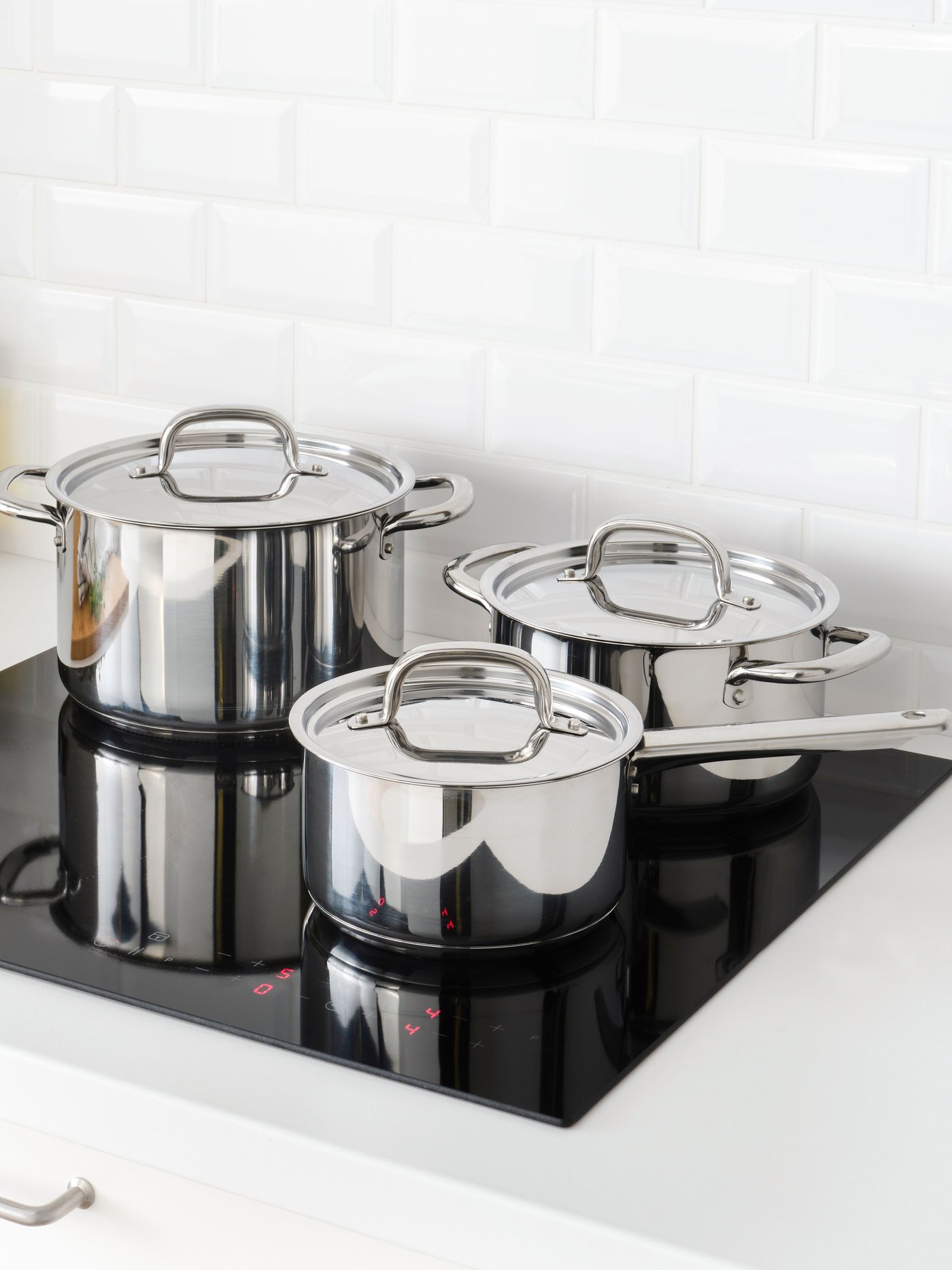 A stainless steel IKEA 365+ cookware