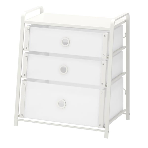 A white LOTE chest of 3 drawers