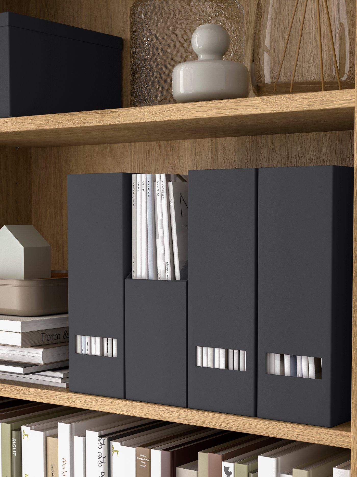 Un archivador TJENA negro