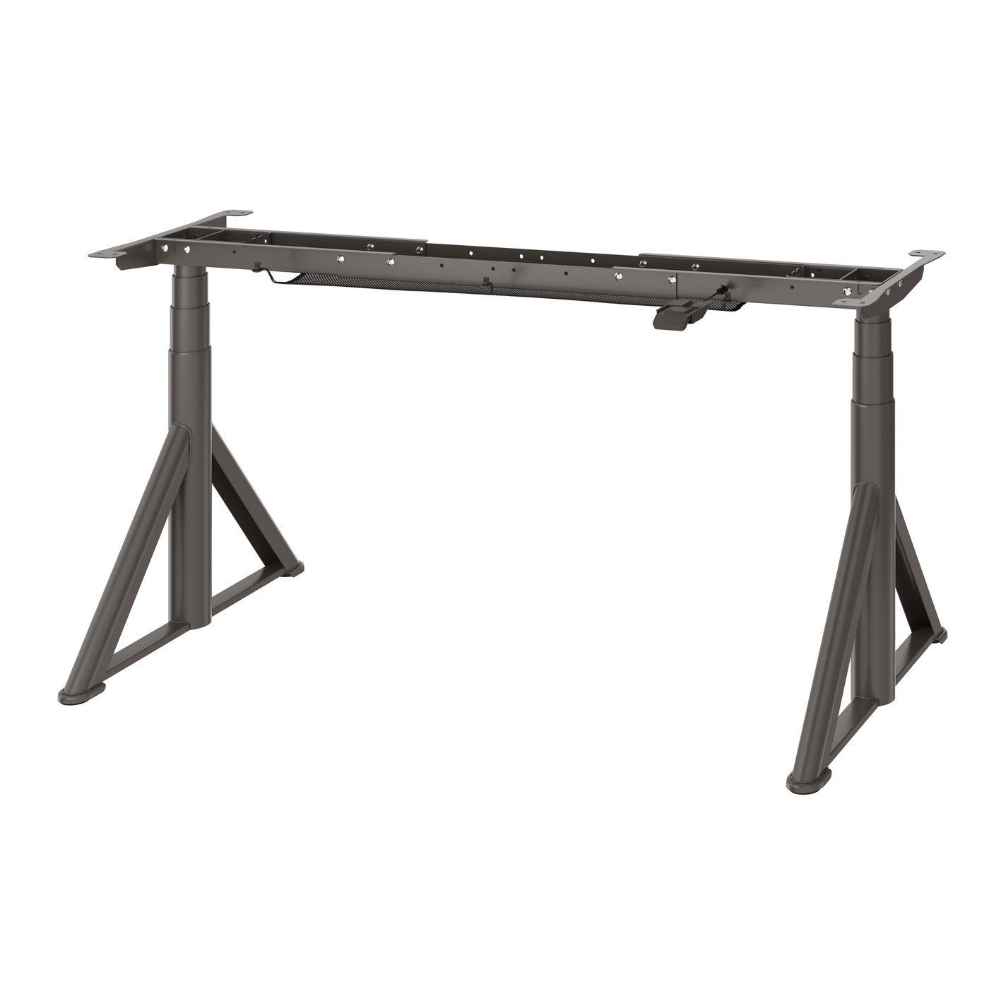 IKEA IDÅSEN underrede sitt/stå f bordsskiva, el, mörkgrå, 146x70 cm