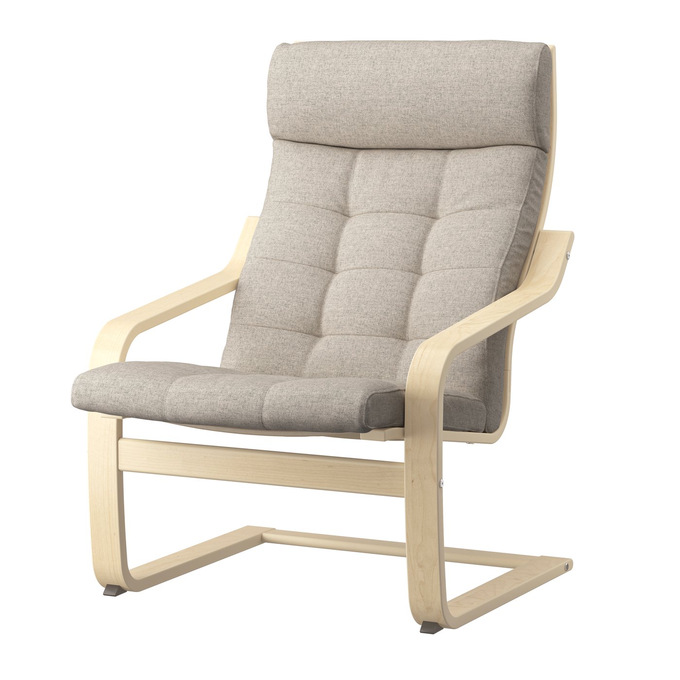 Ein POÄNG Sessel Birke Furnier/Gunnared Beige
