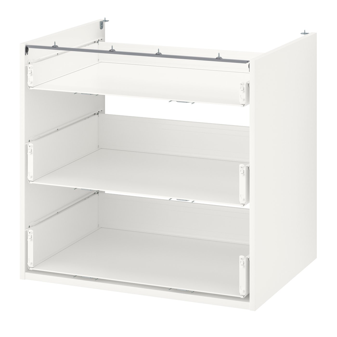 IKEA ENHET bänkskåp m 3 lådor, vit, 80x60x75 cm