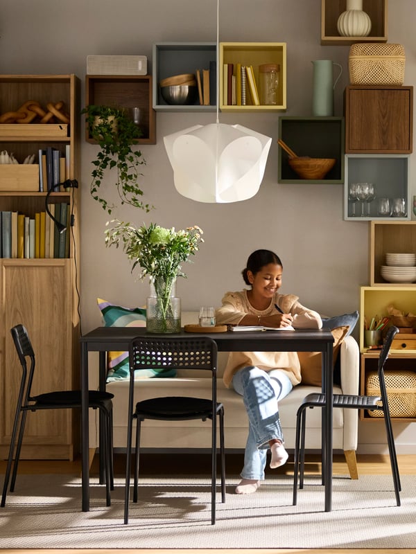 A beige MORUM rug flatwoven, in/outdoor