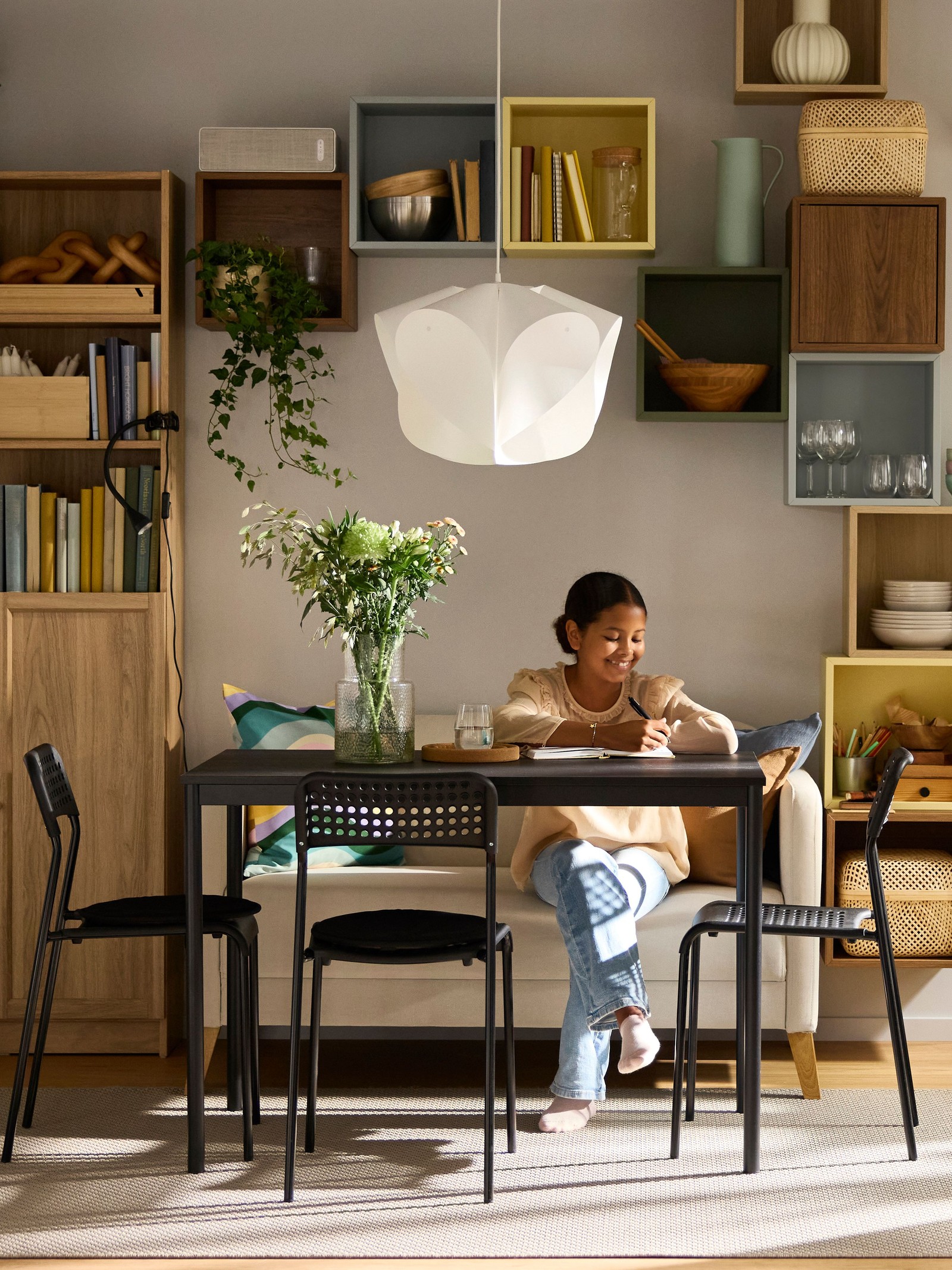 Bež MORUM ravno tkani tepih, unutra/spolja