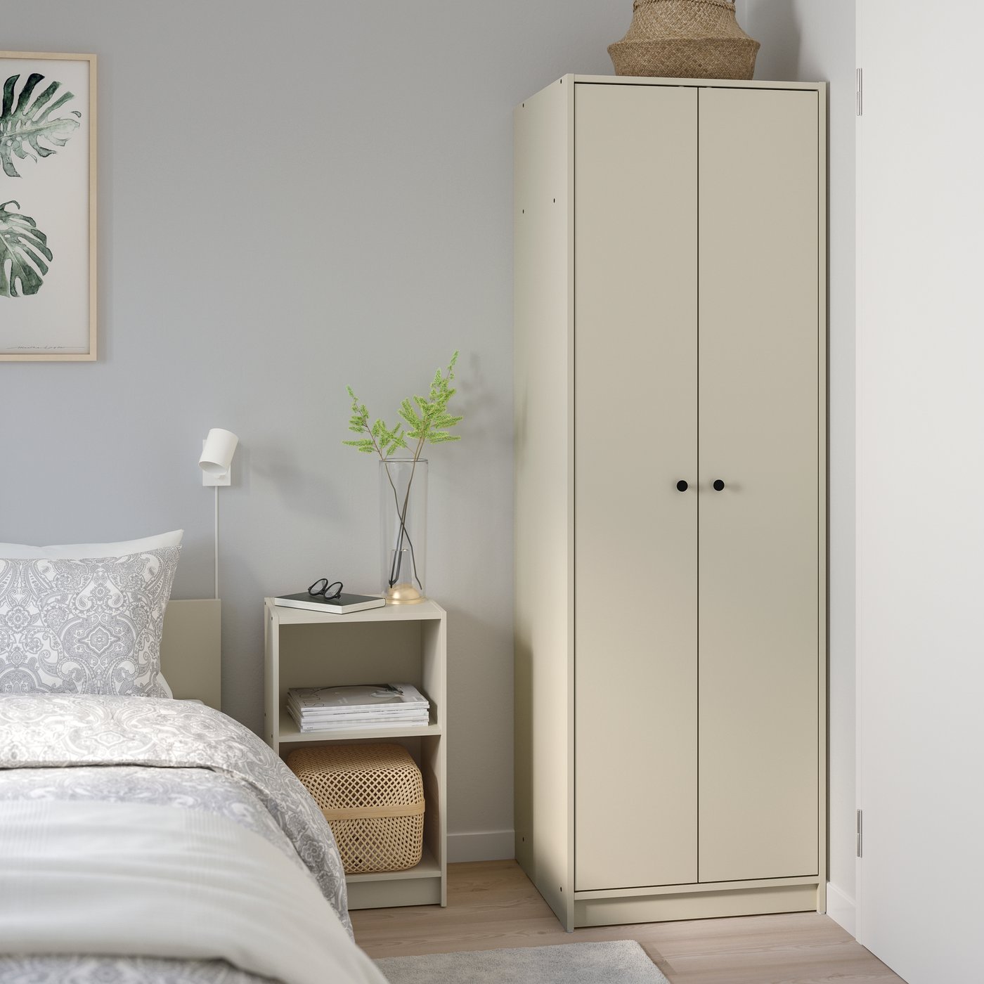 A light beige GURSKEN wardrobe with 2 doors