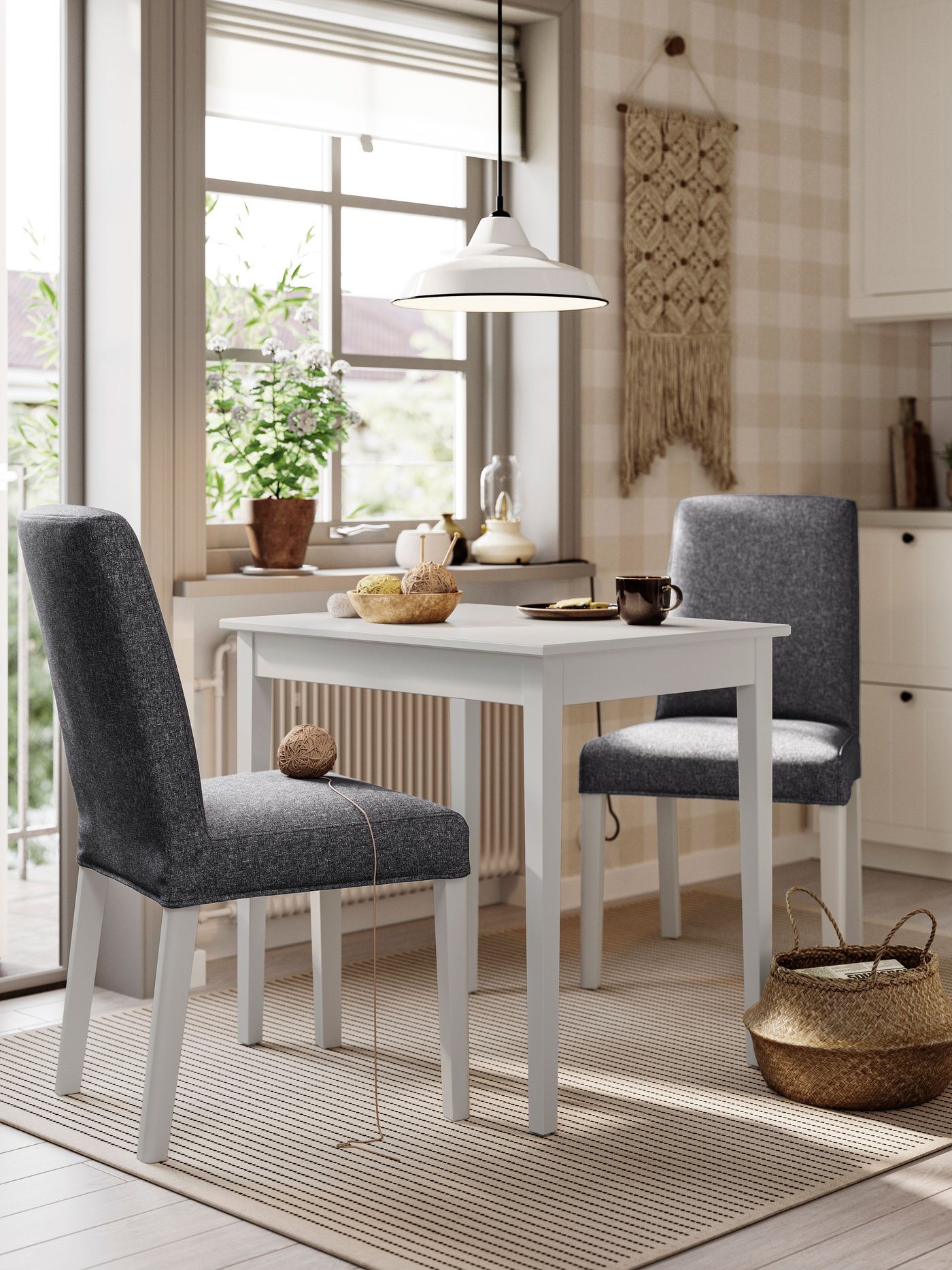 A table and 2 chairs BERGMUND