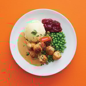 Flexbullar with side dishes on a plate