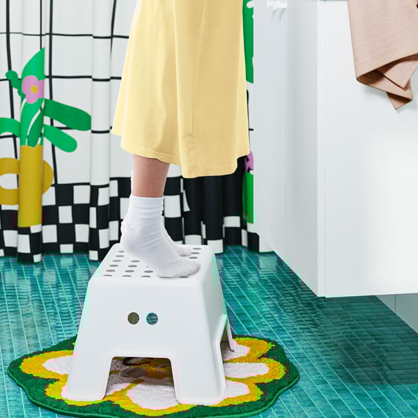 A white BOLMEN step stool