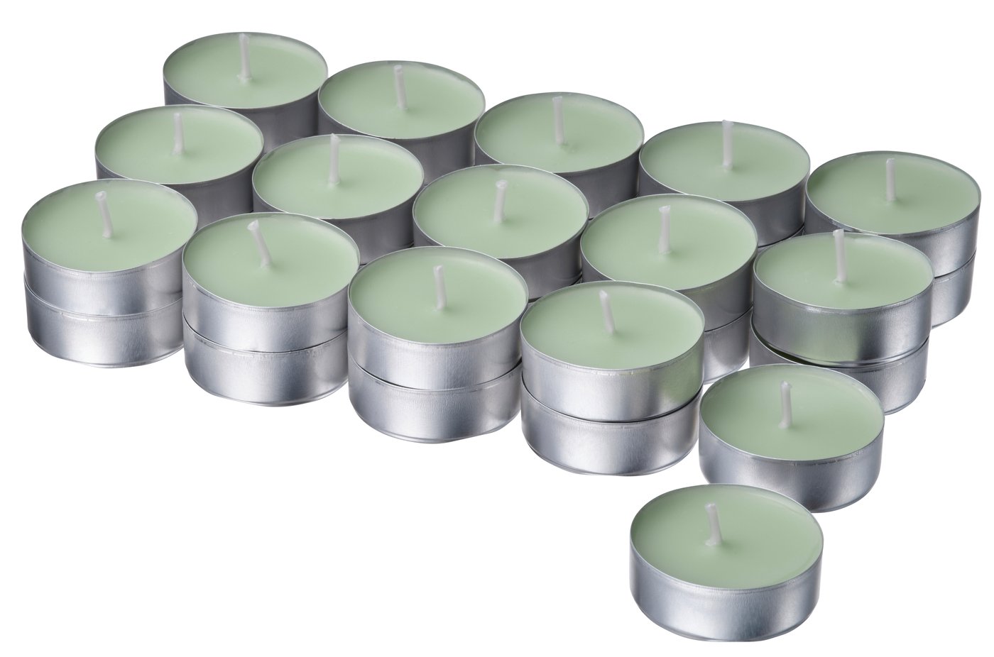 IKEA LOTSFÅGEL doftande värmeljus, äpple ljusgrön, 3.5 tim.