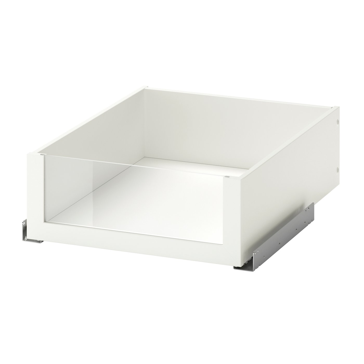 IKEA KOMPLEMENT låda med glasfront, vit, 50x58 cm