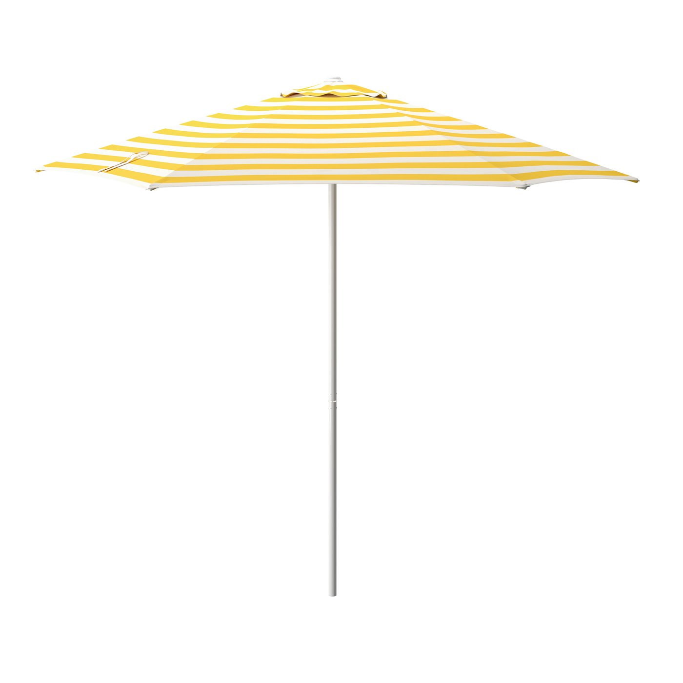 IKEA HÖGÖN parasoll, off-white klargul/randig, 270 cm