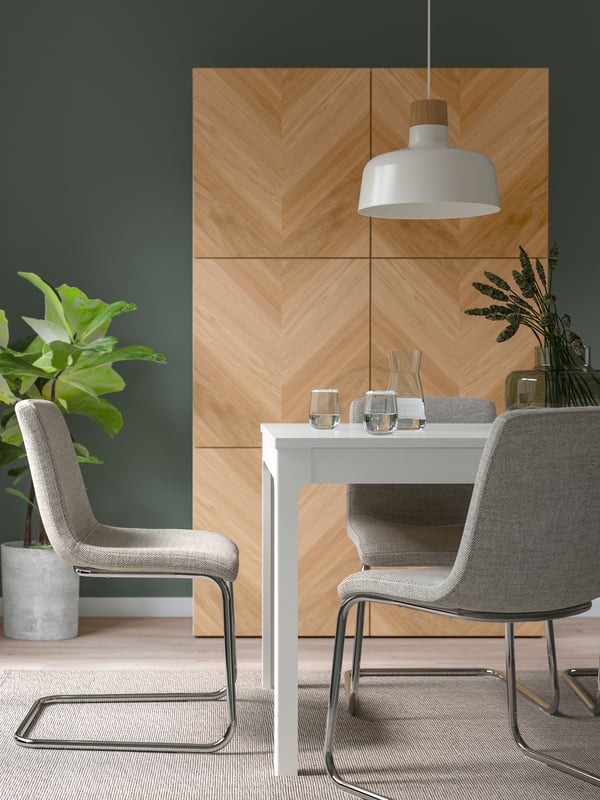 A Viarp beige/brown LUSTEBO chair