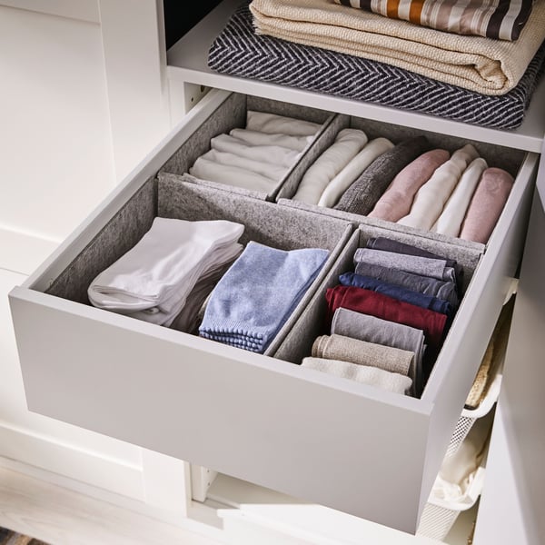 A white KOMPLEMENT drawer