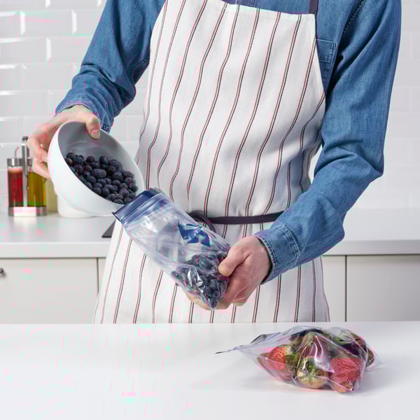 A patterned/blue ISTAD resealable bag