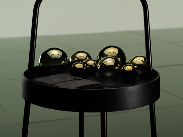 A brass-colour DAGDRÖM decoration ball