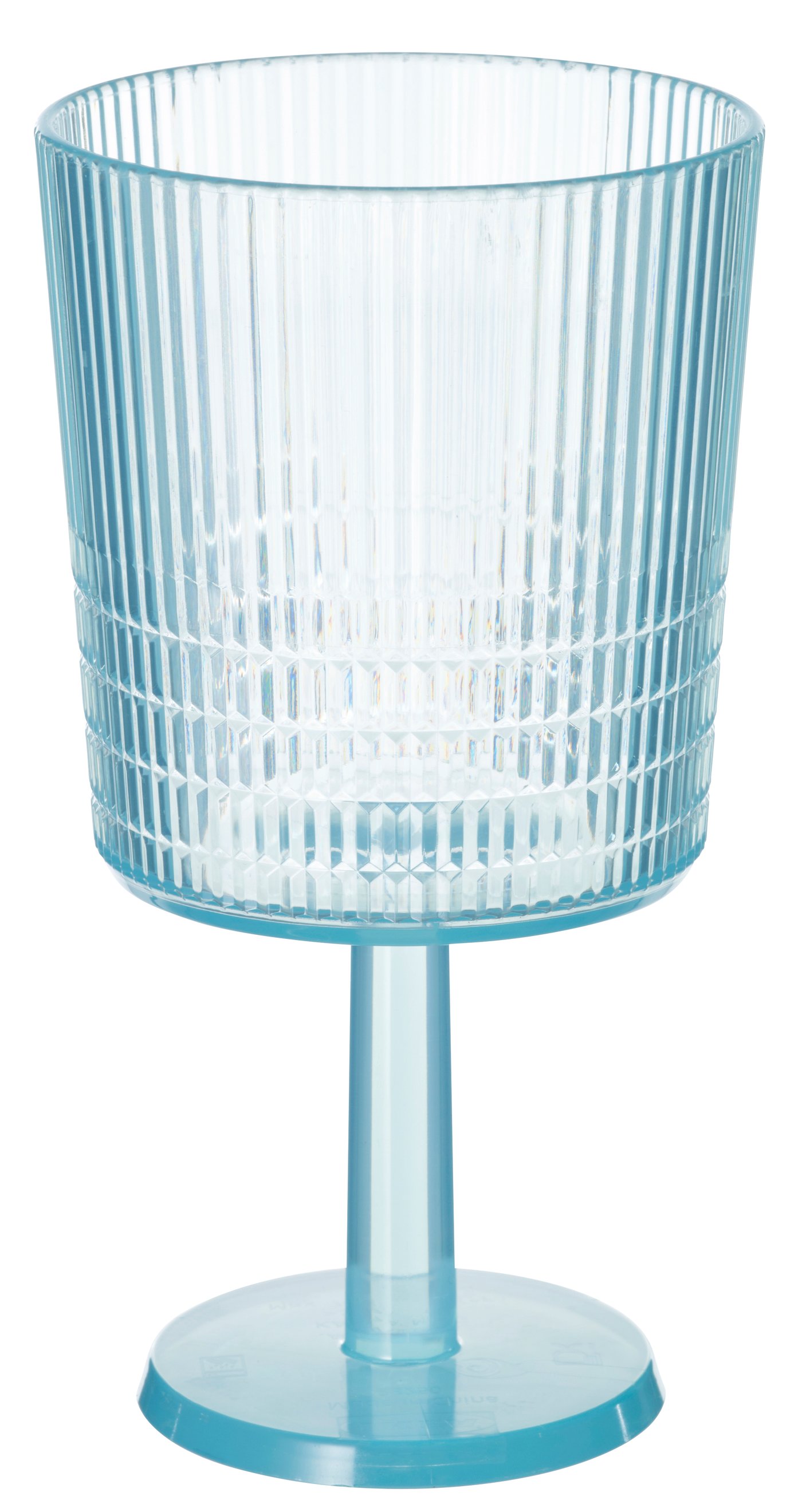 IKEA KALLSINNIG vinglas, plast/blå, 32 cl