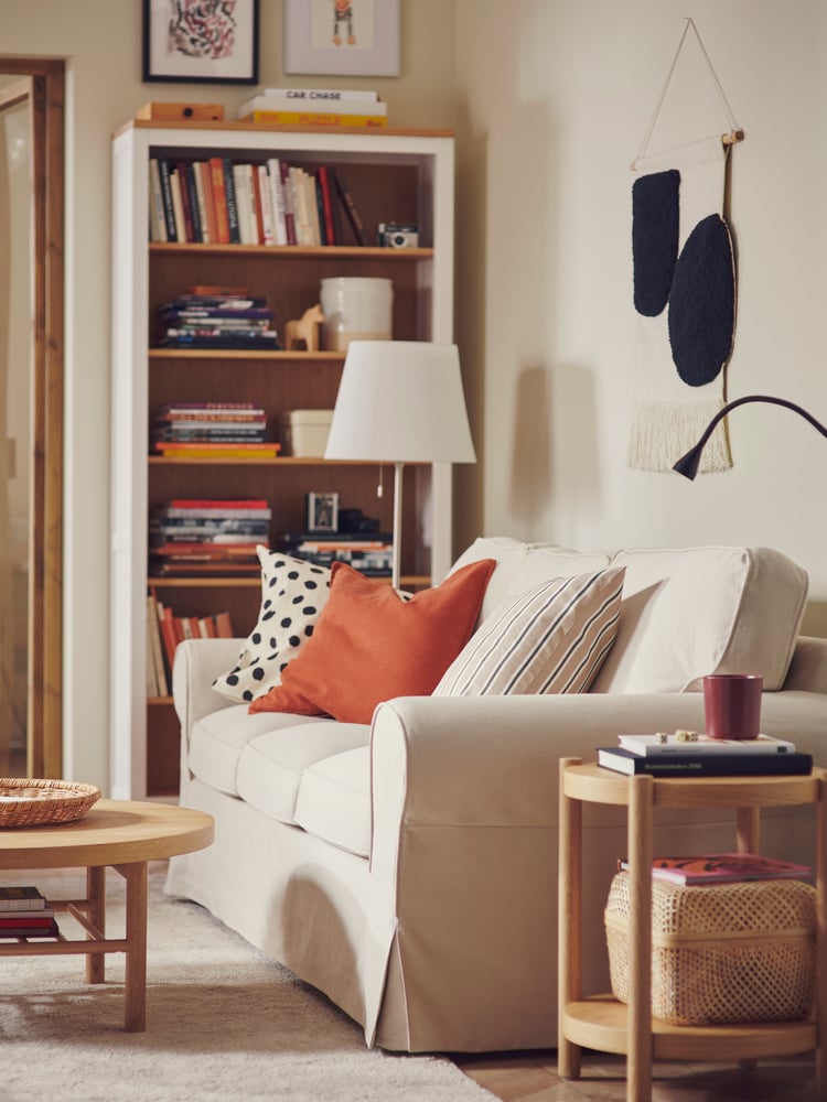 Neutral living room ideas with a touch of colour - IKEA CA