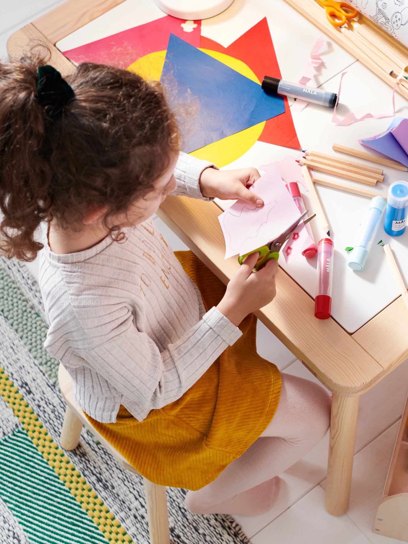 A FLISAT children's table in the childrens room