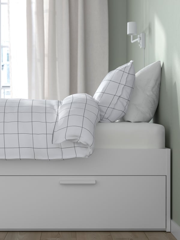 A white DVALA fitted sheet