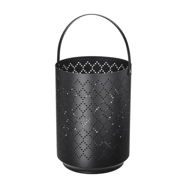 A black URSKILJA lantern for block candle in the NA
