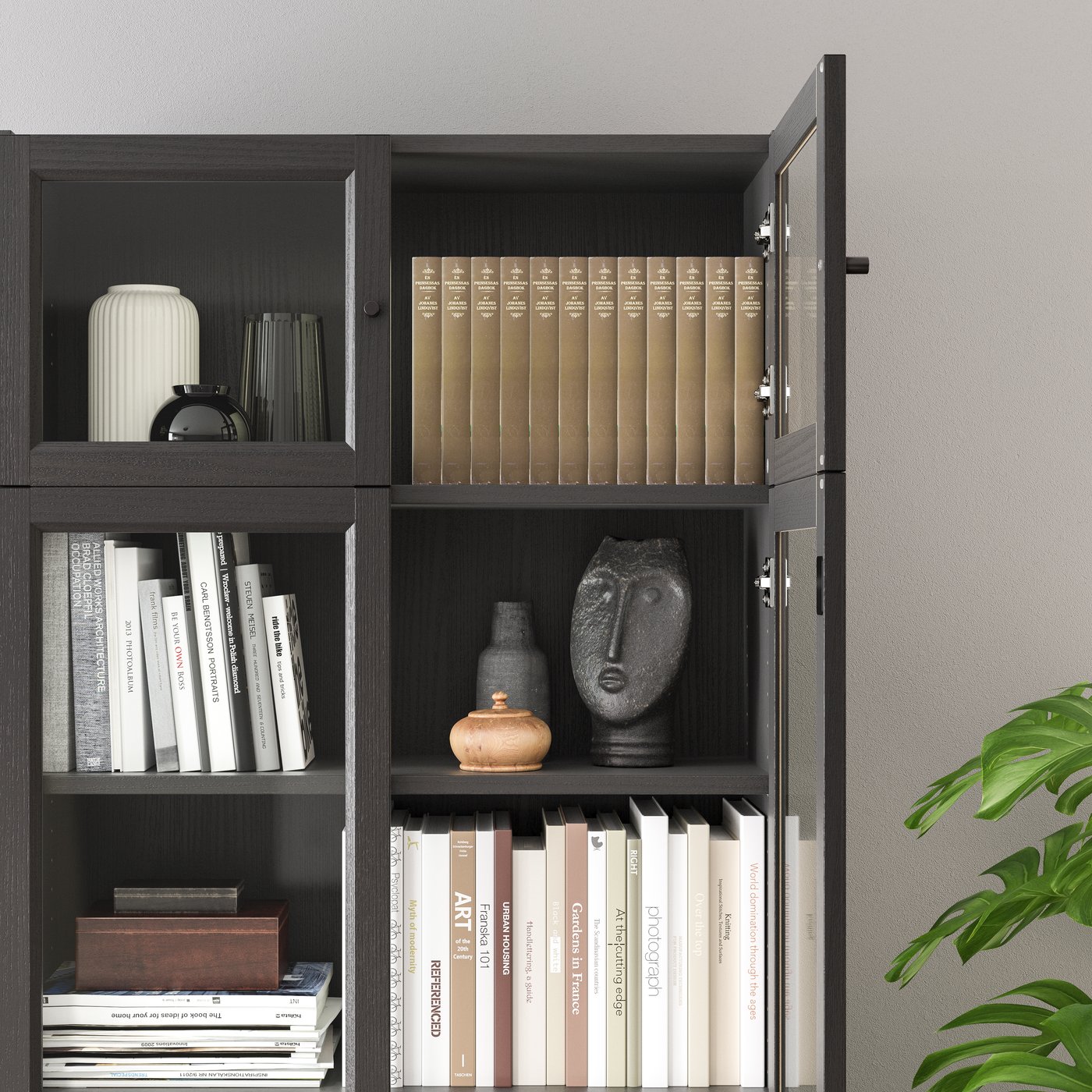 A black-brown BILLY bookcase