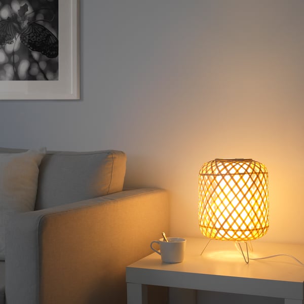 A bamboo GOTTORP table lamp