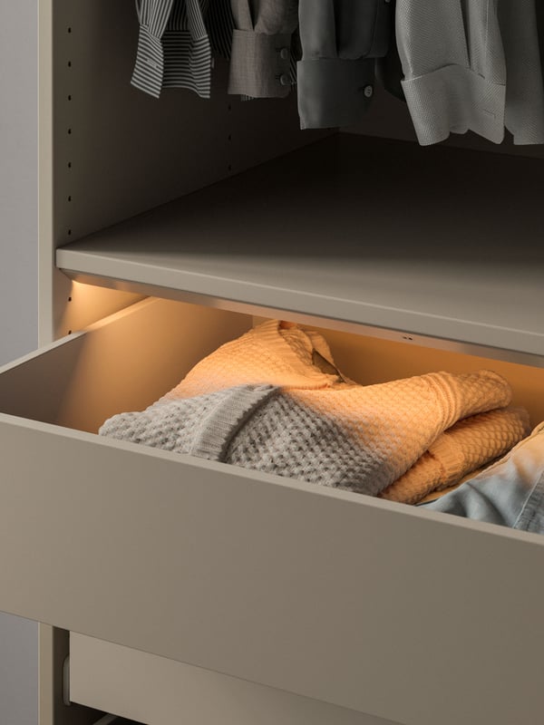A grey-beige KOMPLEMENT drawer