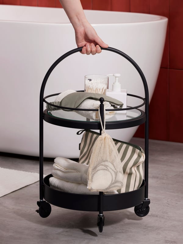 A black FRÖSJÖN trolley