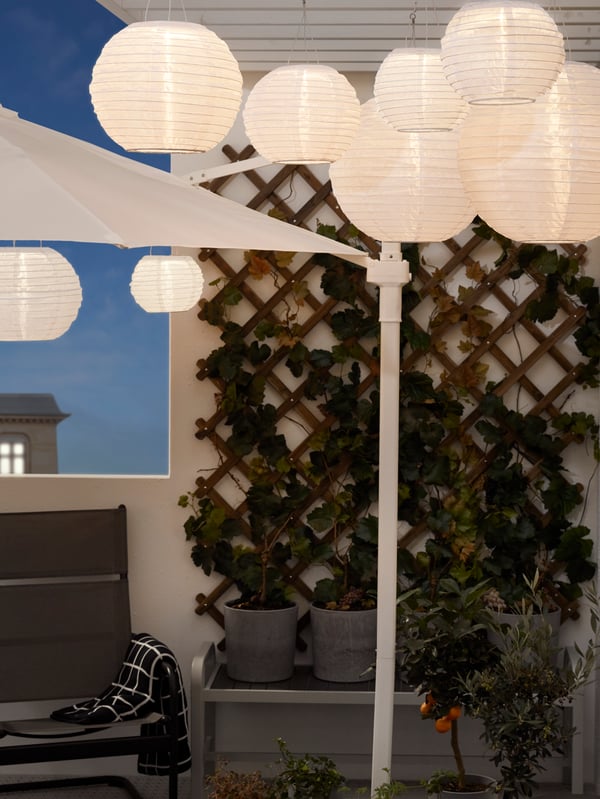 Solar lighting for the balcony
